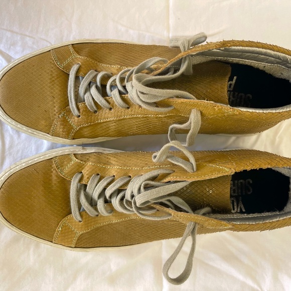 Hardly worn P448 mid-top sneakers, Khaki - Picture 2 of 4